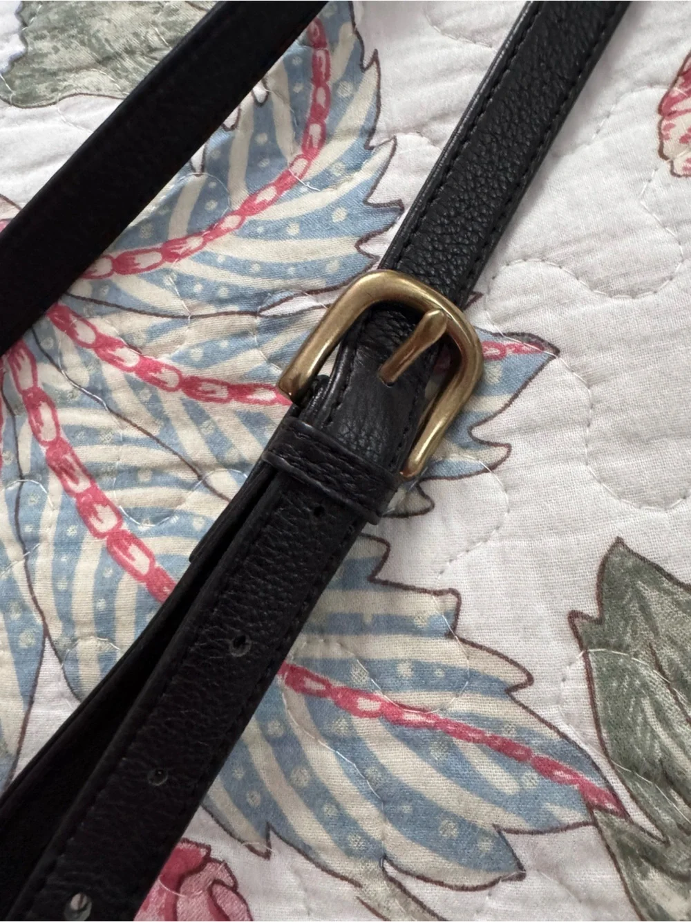 Vintage Fossil 1954 Black Leather Crossbody 75052